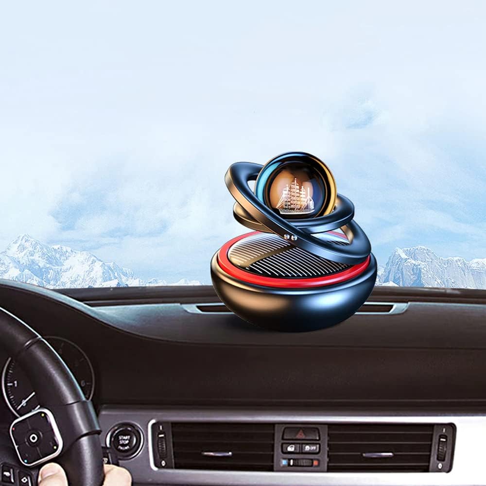 Solar Car Air Freshener Rotating Aromatherapy