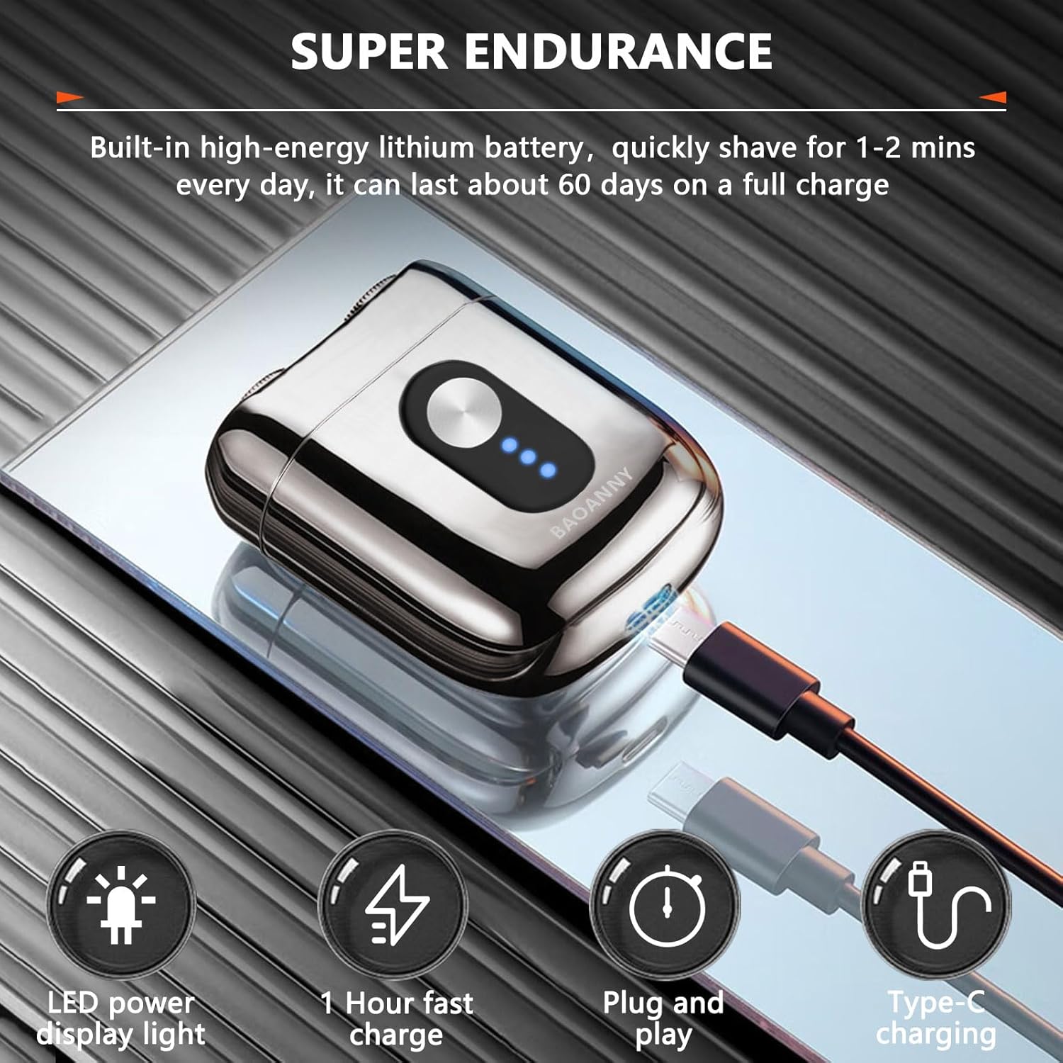 Mini Magnetic Electric Double-head Shaver